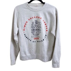 Kings College London Crew Neck Sweatshirt in Heather Gray